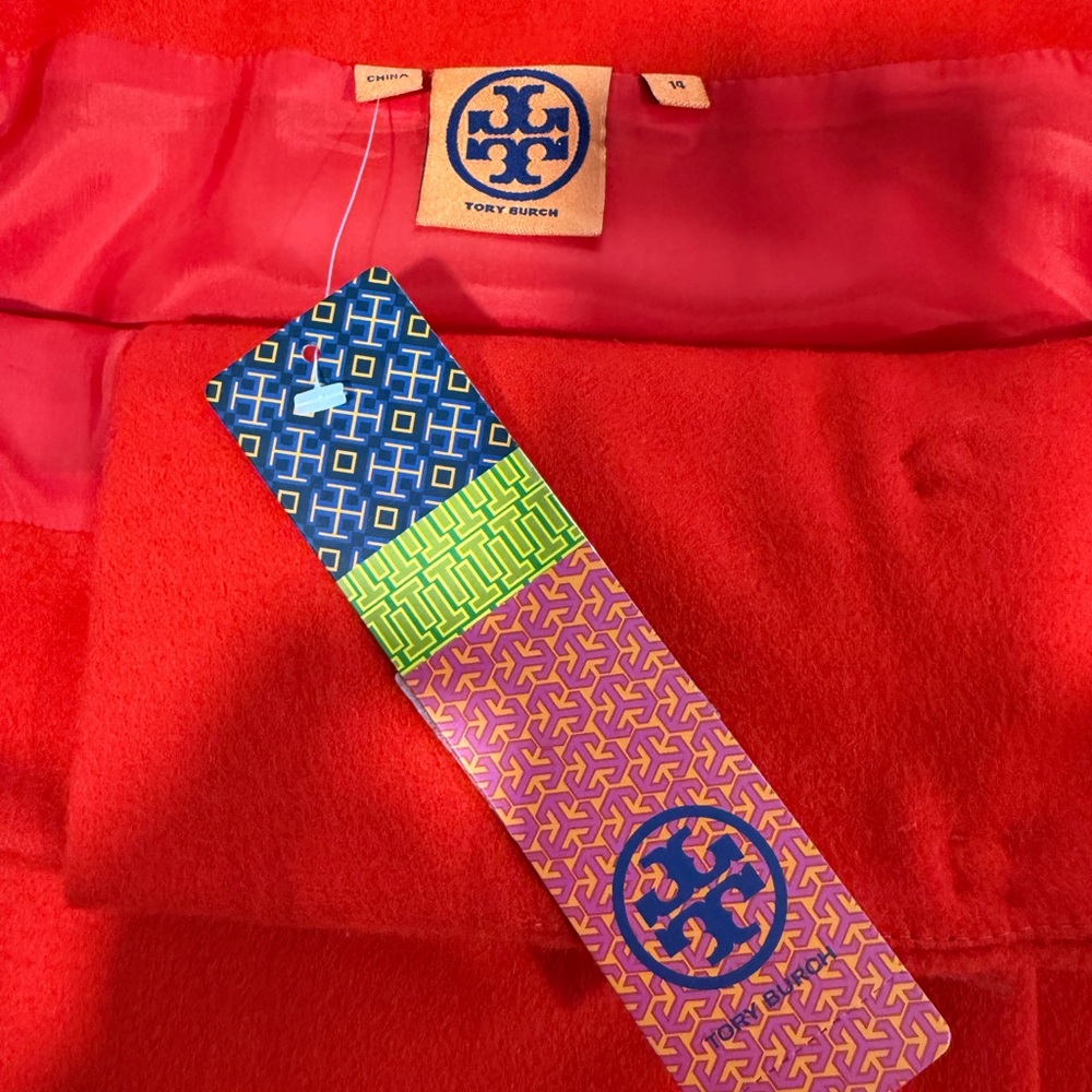 Tory Burch Red Wool Skirt